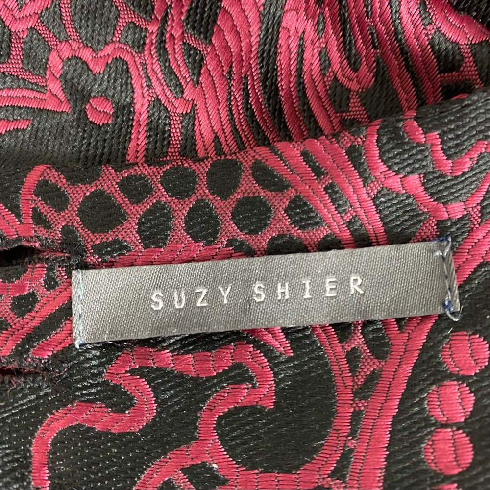 SUZY SHIER Sleeveless Dress Burgundy Size Medium - Picture 5 of 7